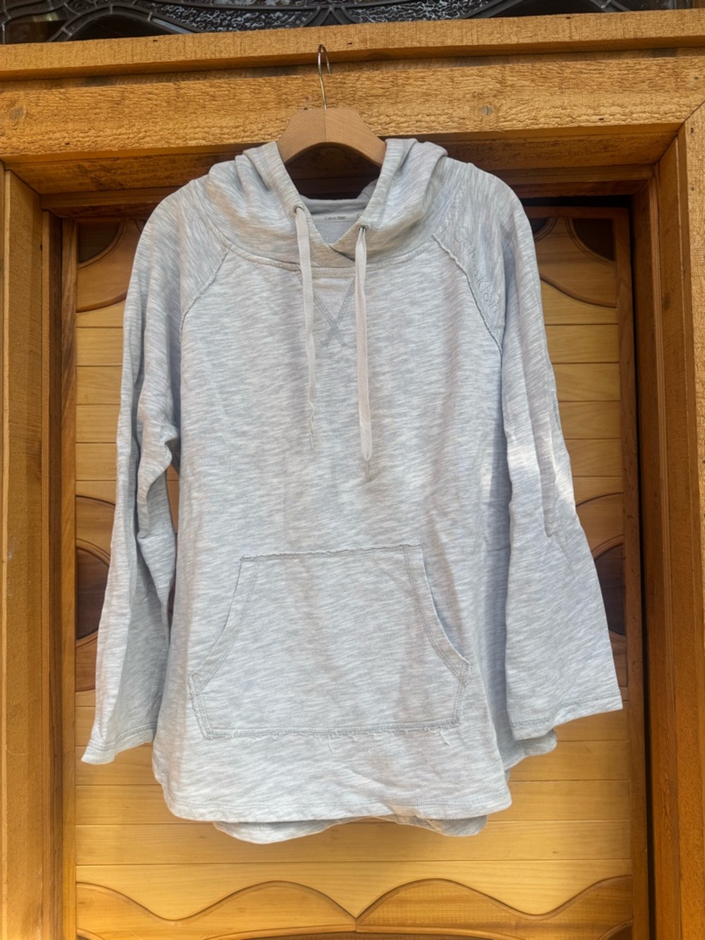 Calvin Klein Heather Light Gray Pullover Hoodie